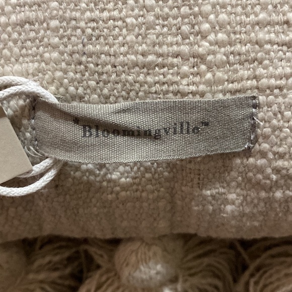 Off White Pillow with Tassles - Picture 4 of 5